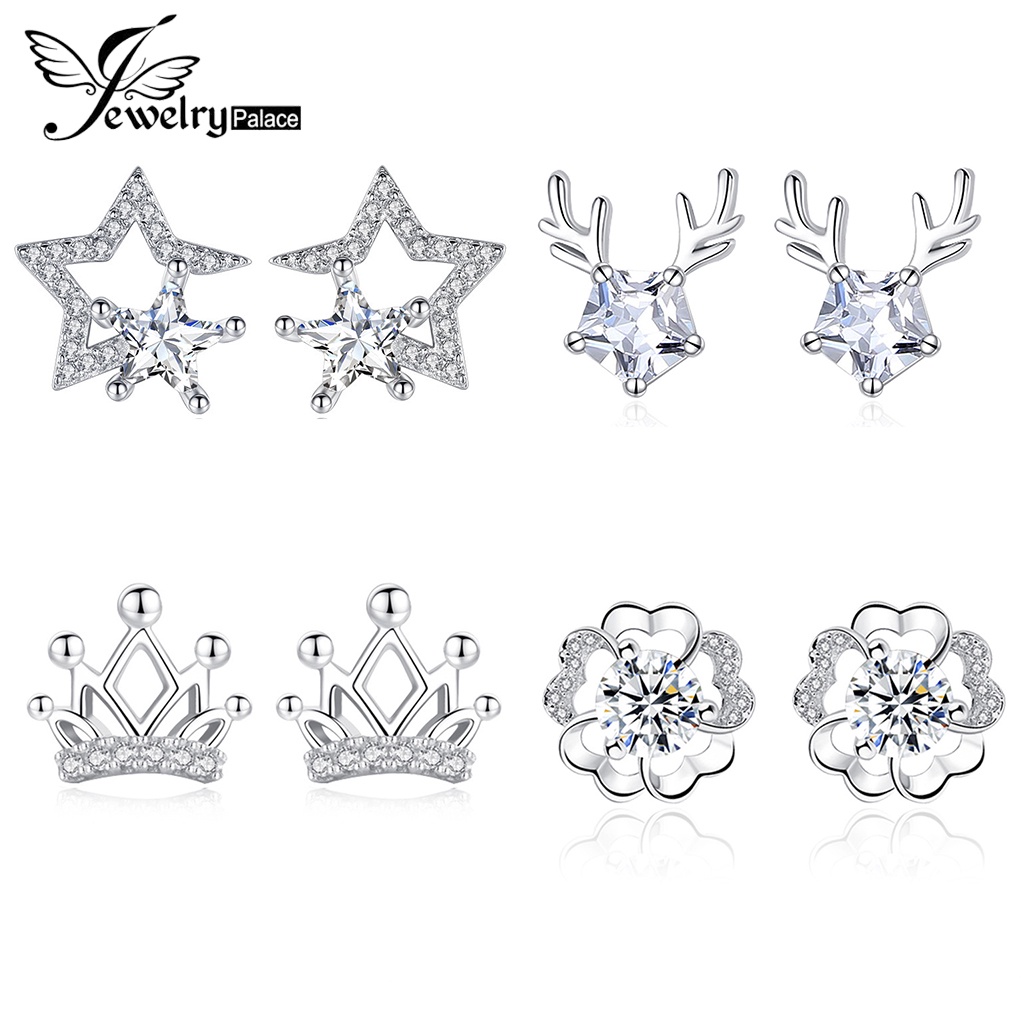 Jewelrypalace Berlian Wanita Asli Silver Anting Tusuk Mutiara Moissanite925 M020