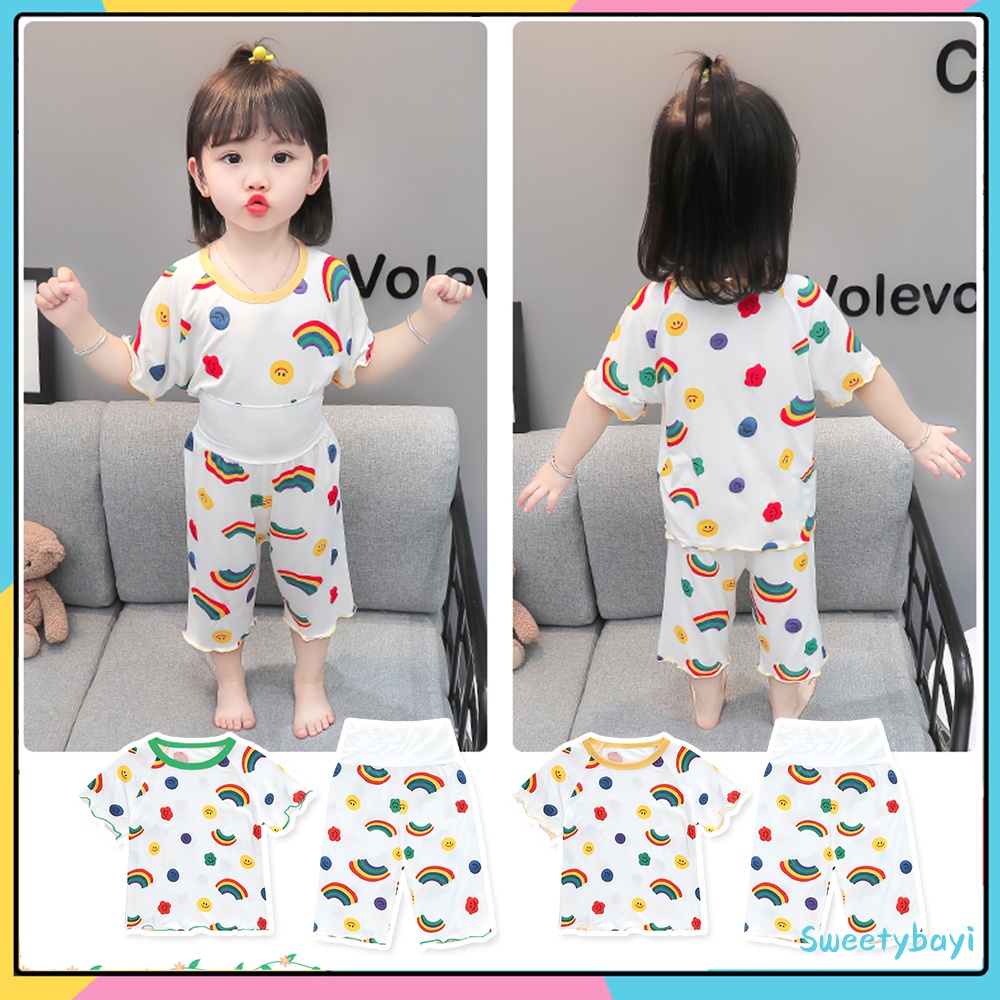 SweetyBayi Piyama perempuan anak bayi lucu Baju tidur anak perempuan baju tidur set