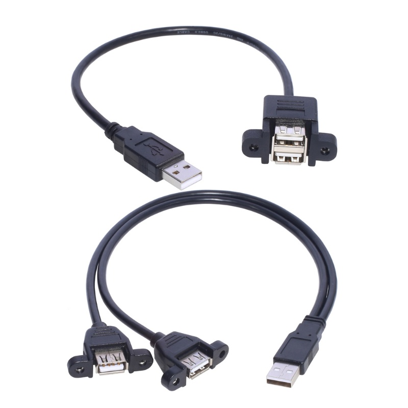 Cre USB Splitter, Kabel Charger USB, USB A 2.0 Male to Dual USB Female Jack Y Splitter Charging Cable Untuk Laptop/Mobil/Data