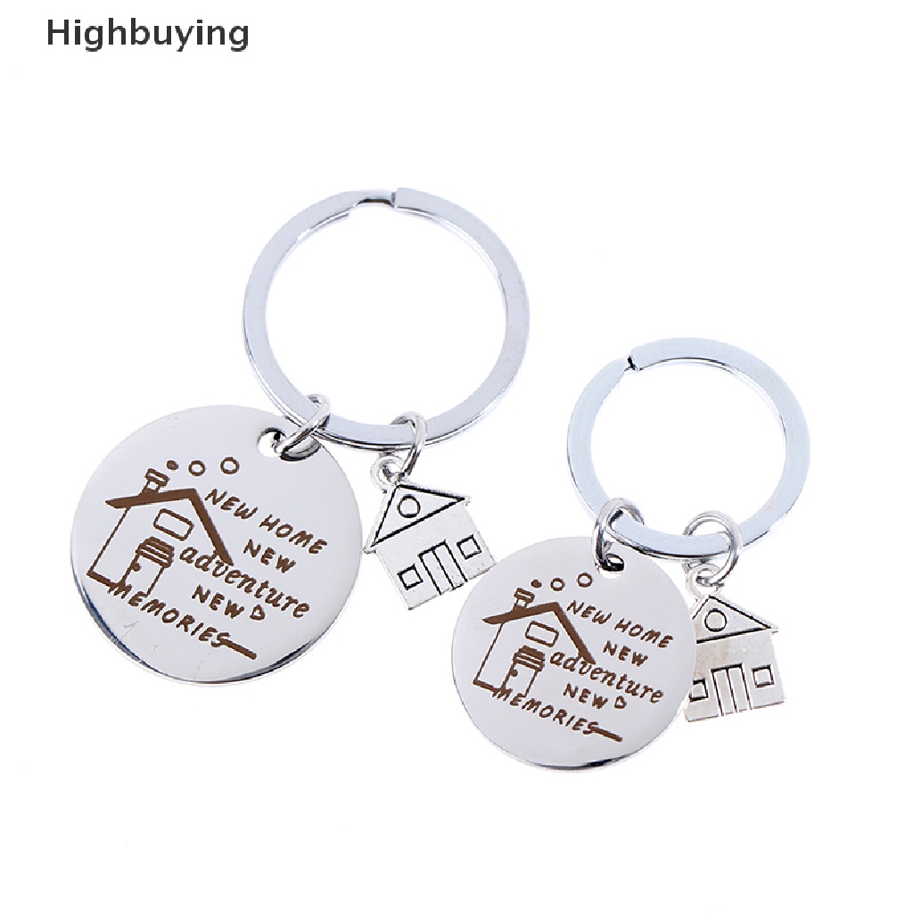 Hbid New Home New Adventures Gantungan Kunci Stainless Liontin Keyring Hadiah Pindah Rumah Glory