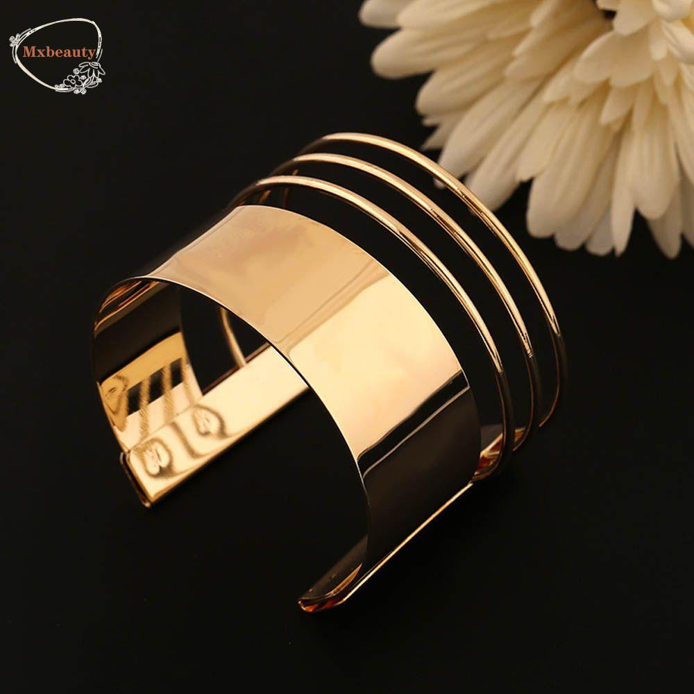 Mxbeauty Gelang Bangles Model Hollow Out Bahan Alloy Gaya Punk Untuk Wanita