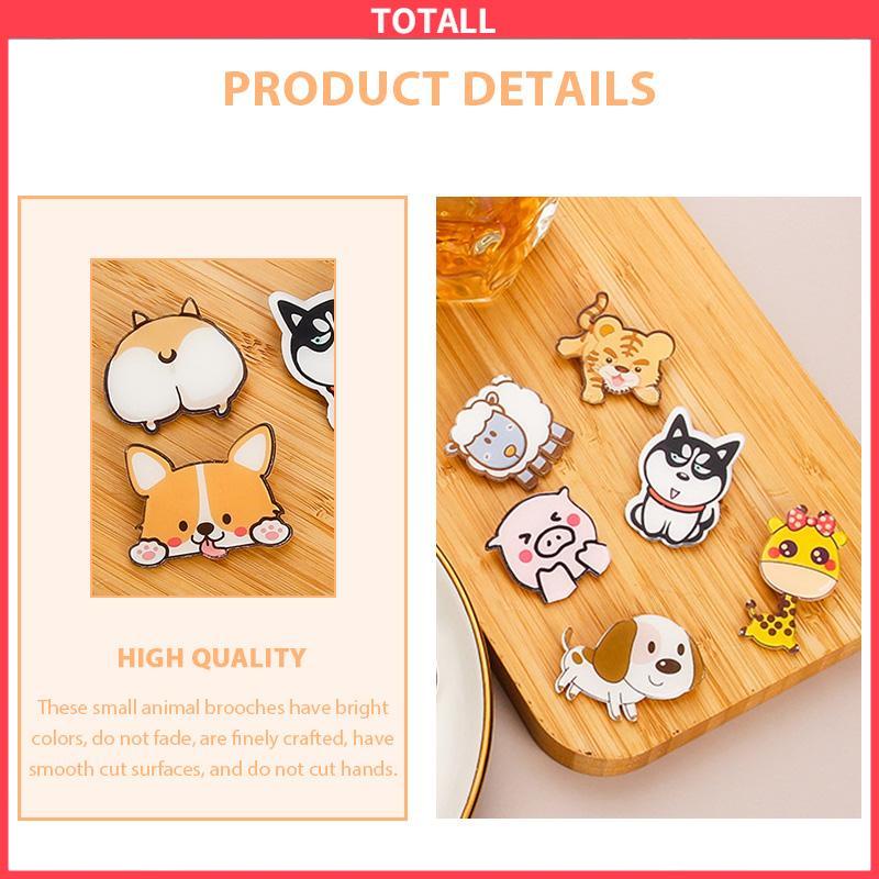 COD Pin Akrilik Lucu Aksesoris Seri (Animal) untuk Tas Cute Pin Brooch Pin Bros Acrylic Korean Style-Totall