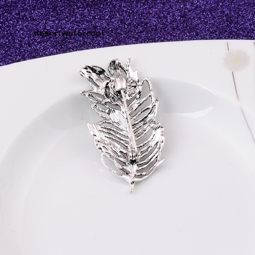 Deid Trendy Logam Merak Peafowl Bulu Burung Bros Jas Kerah Pin Dan Bros Untuk Wanita Pria Lapel Pin Broches Broach Perhiasan Martijn