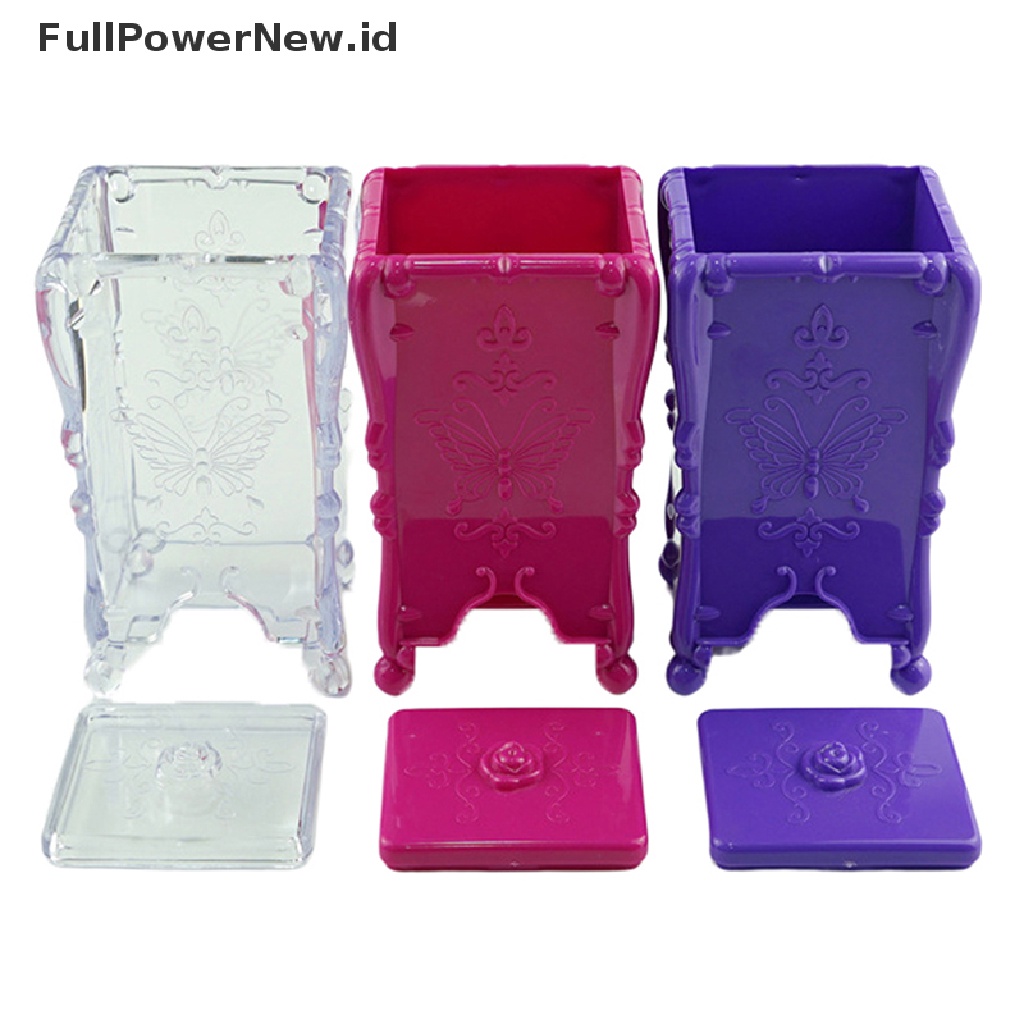 Power Organizer Kosmetik Makeup Cotton Pad Swab Case Holder Kotak Penyimpanan Wadah Alat ID