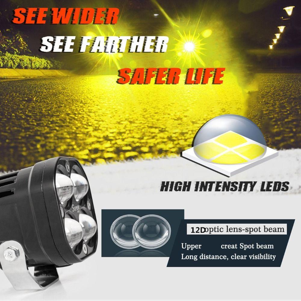 Lanfy Lampu Kerja Spot Led Universal Untuk Truk Mobil Car Accessorie Putih Traktor Motor Mengemudi Offroad Square Spotlight