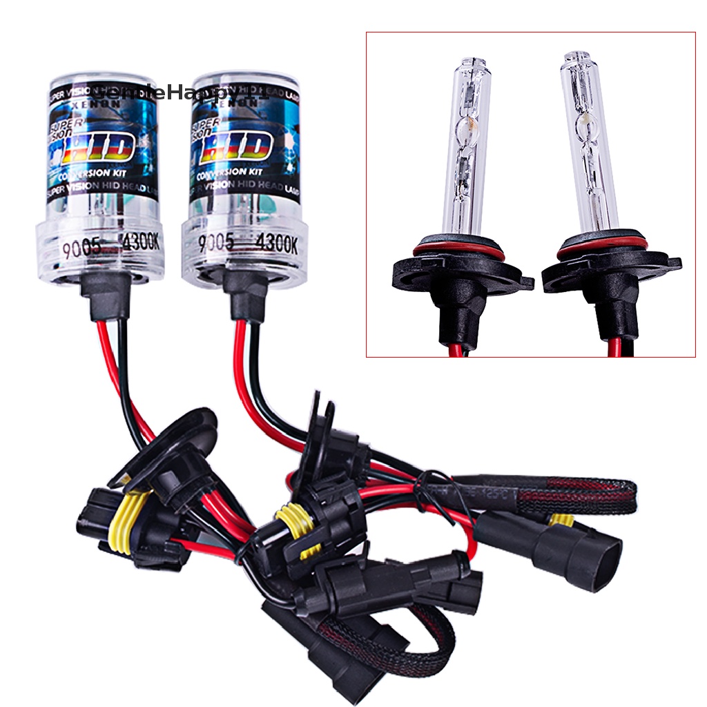 Gentlehappy 2pcs hid bixenon xenon kit bulb 35w 4300k 6000k H1 H7 9005 styling Lampu Mobil id