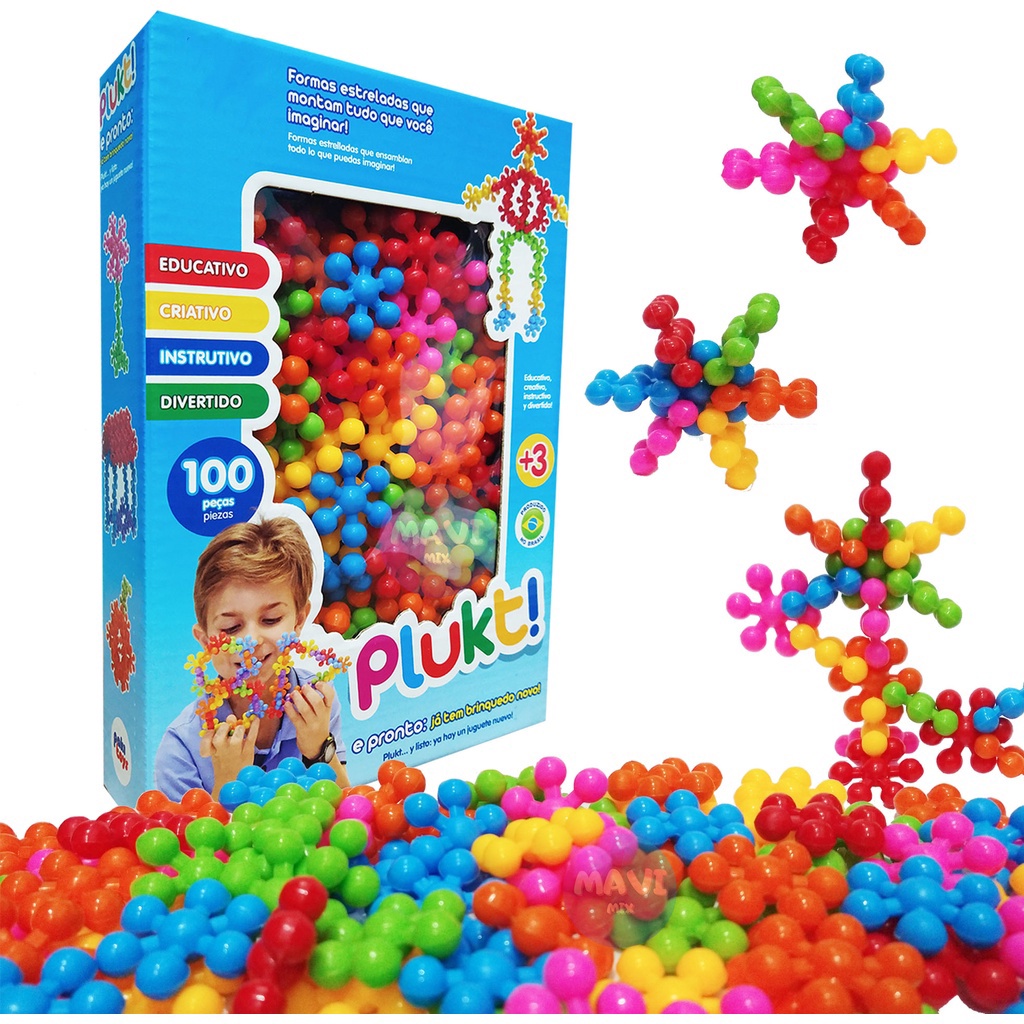 100biji Kreatif 3D Plum Blossom Snowflake Blok Bangunan Puzzle Anak Batang Mainan Edukasi Set