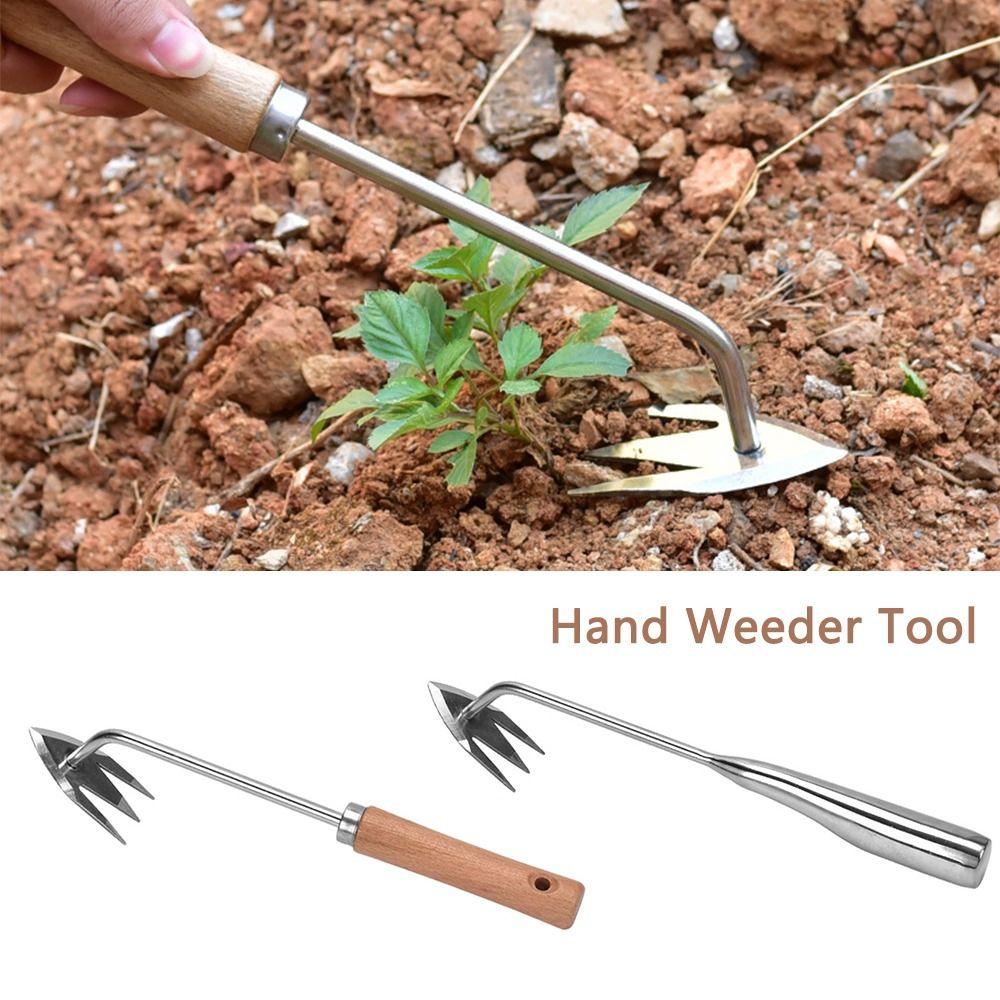 TOP Hand Weeder Alat Portable Perlengkapan Berkebun Stainless Handheld Weed Dandelion Remover