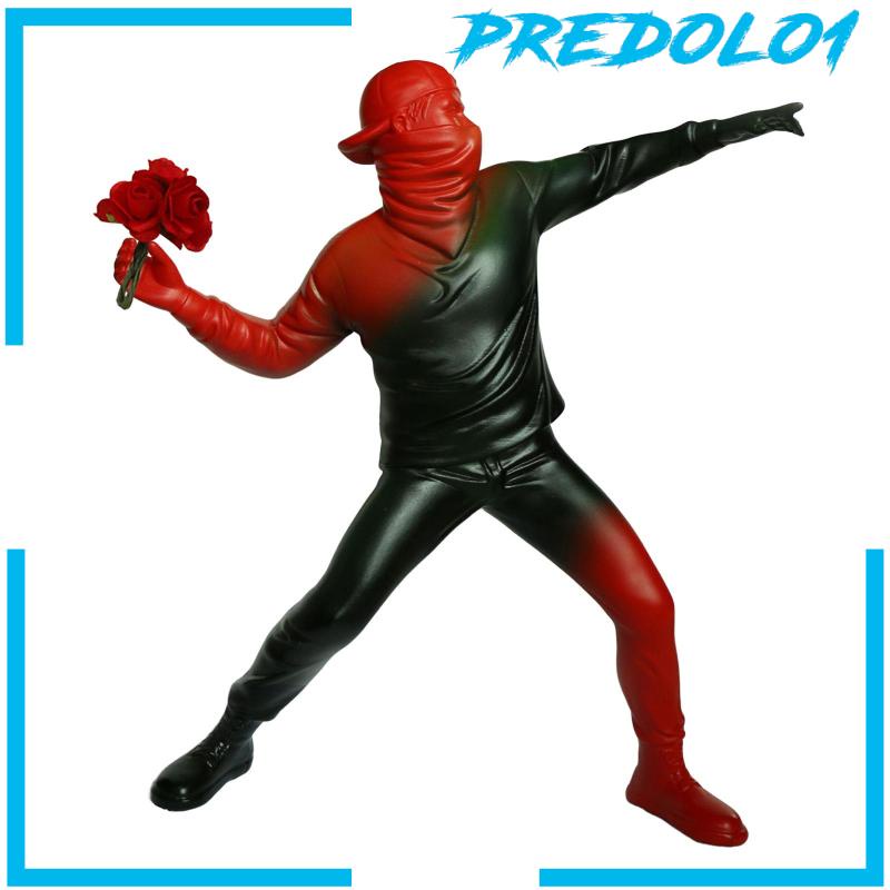 [Predolo1] Patung Resin People Flower Thrower Statue Untuk Kabinet Desktop Ruang Tamu