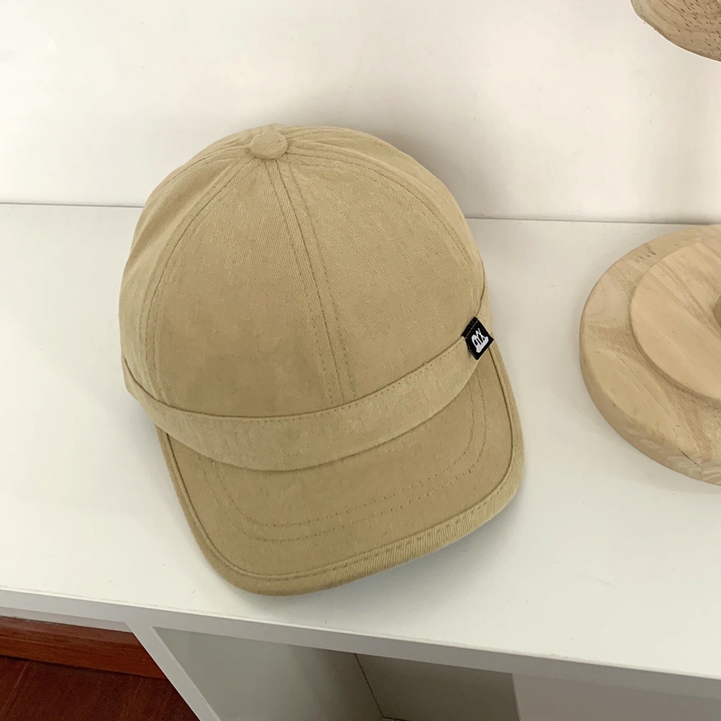 Retro Pendek brim Lembut Atas Topi Bebek Lidah Jalan hip-hop Topi baseball