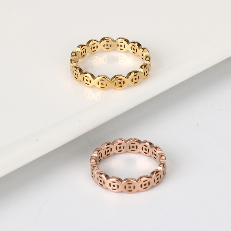 GROSIR Cincin susun koin titanium stainless steel 316L import berkualitas bisa bayar ditempat COD