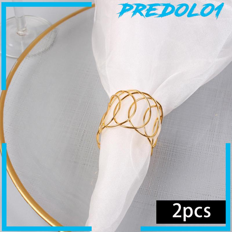 [Predolo1] 2pcs Ring Holder Serbet Jaring Bulat Gesper Untuk Pesta Serbet Kain