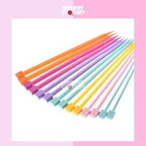 Knitting Needle Plastik - 1 Pasang 25cm breien breypen jarum knit plastik