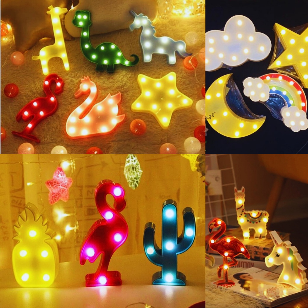 ENZ ® Lampu Tidur LED karakter UNICORN IMPORT / Lampu Hias Tumblr Aesthetic O1002