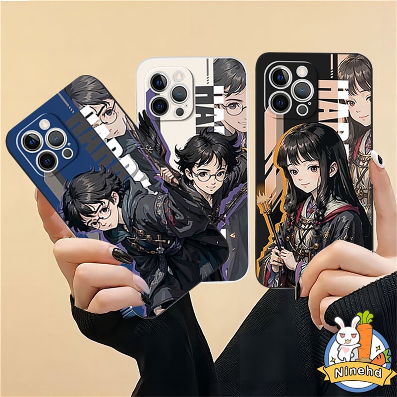 Xiaomi Redmi 12C A1 A1+10C 10A 10 9 9A 9C 9T Redmi Note12 11 11s 10 10s 9 9s Pro Fashion Kartun Harry Potter Style Phone Case Tepi Lurus Full Melindungi Anti Gores Sarung Telepon