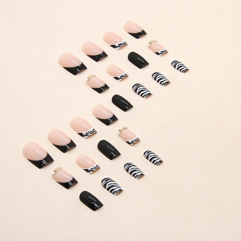 Z617 New Fashion Cantik Berlian Imitasi Dekorasi Kuku Palsu 24pcs/box