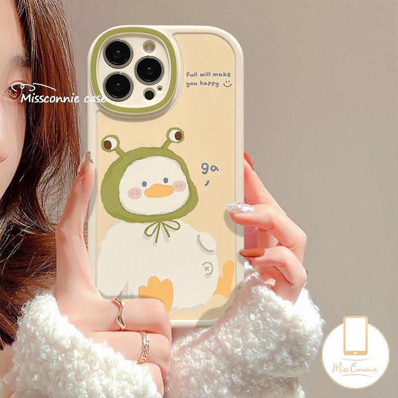 Case Infinix Smart5 6 Hot10 9 10T 10s 11s 11play Hot10 Lite Note8 Cute Kartun Bebek Oval Perlindungan Lensa Shockproof Lembut Tpu Penutup Belakang