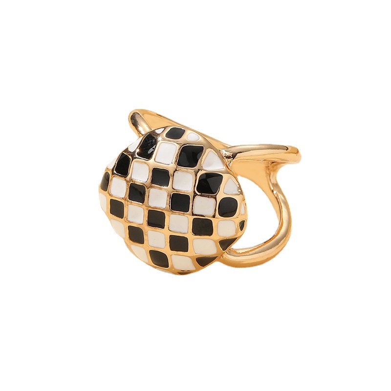 Checkerboard Syal Sutra Gesper Multifungsi Busur Memperbaiki Gesper Syal Gesper Alloy Aksesoris