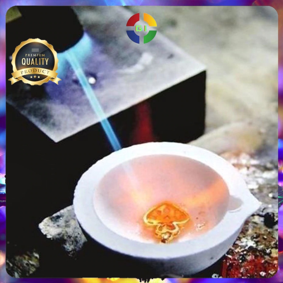 Wadah Leleh High Temperature Quartz Silica Melting Bowl  White