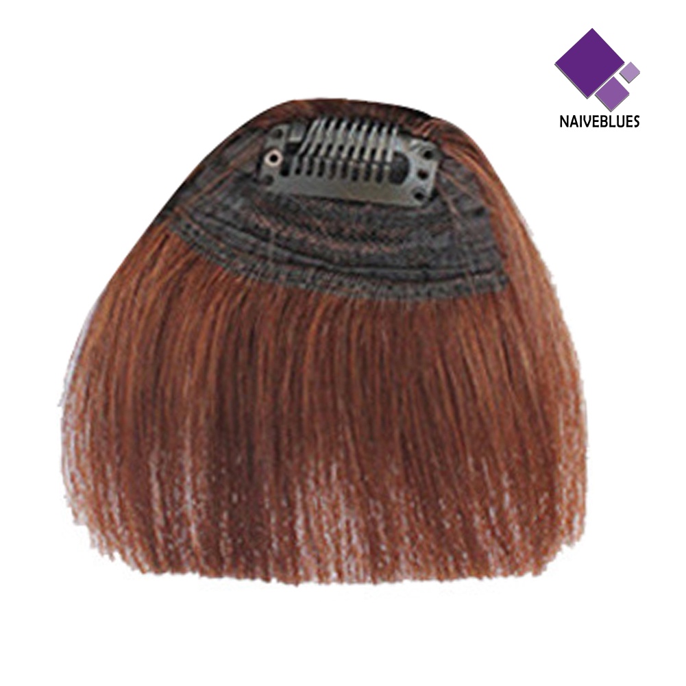 &lt; Naiveblues &gt; Tipis/Tebal Gadis Mini Mulus Palsu Bang Fringe Sopak Rambut Ekstensi
