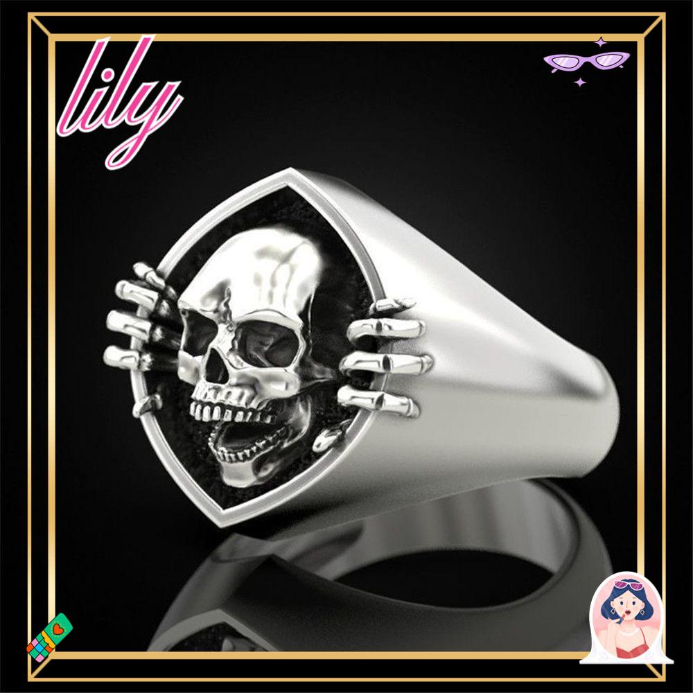 Lily Cincin Retro Neo-Gotik Perhiasan Aksesoris Pesta Jewelry Gift Punk