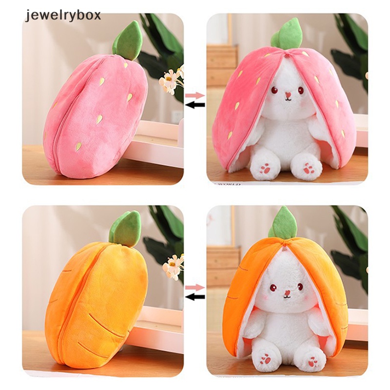 [jewelrybox] Interesg Bag Rabbit Plush Carrot Strawberry Bunny Boneka Telinga Panjang Lembut Boneka Butik