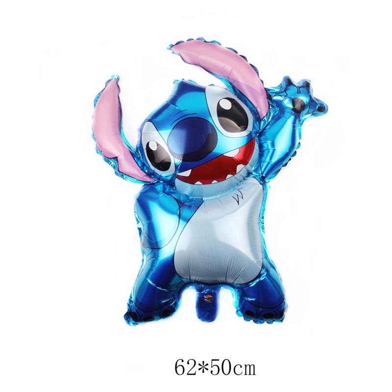 5pcs/lot Disney Angel Stitch Balon Aluminium Film Lilo &amp; Stitch Figurine Boneka Dekorasi Untuk Perlengkapan Pesta Ulang Tahun