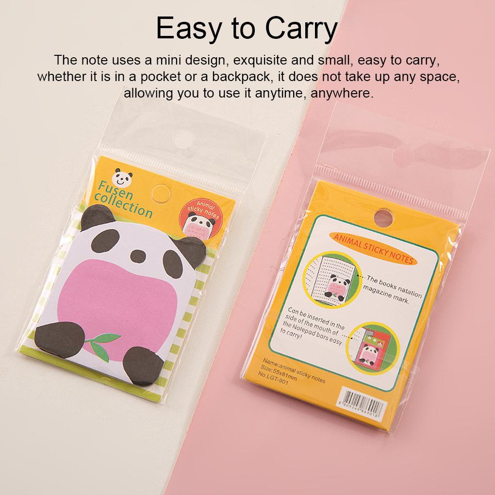 barang lucu Cute Animal Sticky Notes Kawaii Note Siswa Alat Tulis Kantor Sekolah Bookmark Memo Pads Pesan Stiker Murid