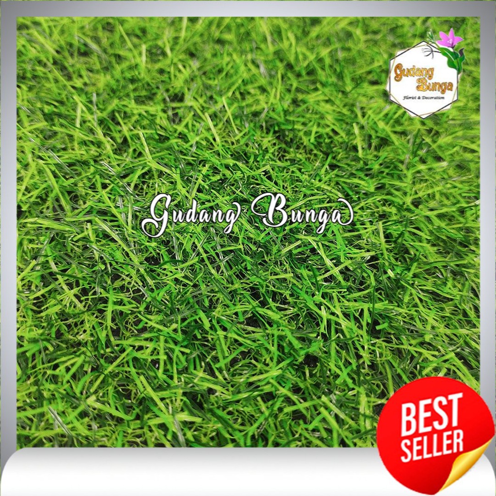 Karpet Rumput Sintetis 25cmx25cm Swiss Rumput Hijau Artificial, Rumput Tanaman Indoor &amp; Outdoor, Dekorasi Taman, Karpet Rumput, Rumput Golf Socker, Artificial, Import Murah Berkualitas