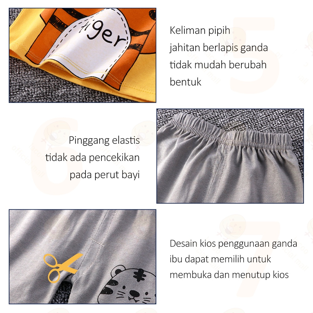 Lacoo Baju setelan bayi 0-2thn Setelan pendek anak karakter