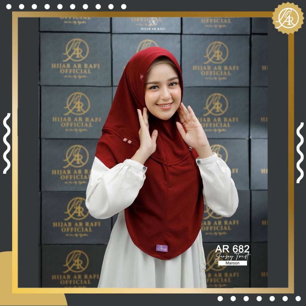 Hijab Arrafi Terbaru 2023 Ori Jilbab Hijab AR 682 Bergo Terlaris Nyaman