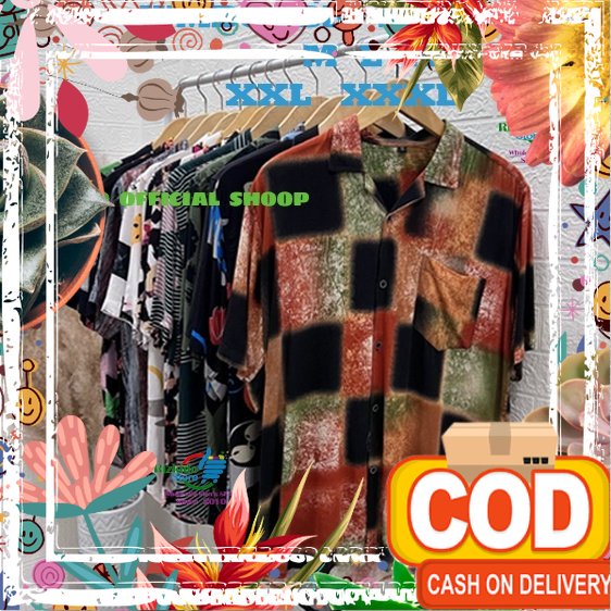 Kemeja Pantai Pria / Kemeja Hawai / Kemeja Bali M-XXXL Jumbo/ tebel pol