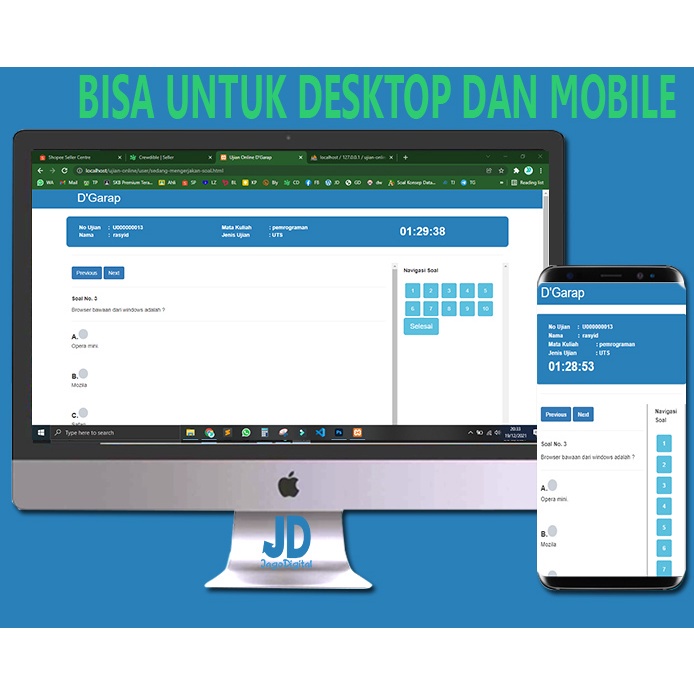 Aplikasi Ujian Online Siap Pakai Berbasis web