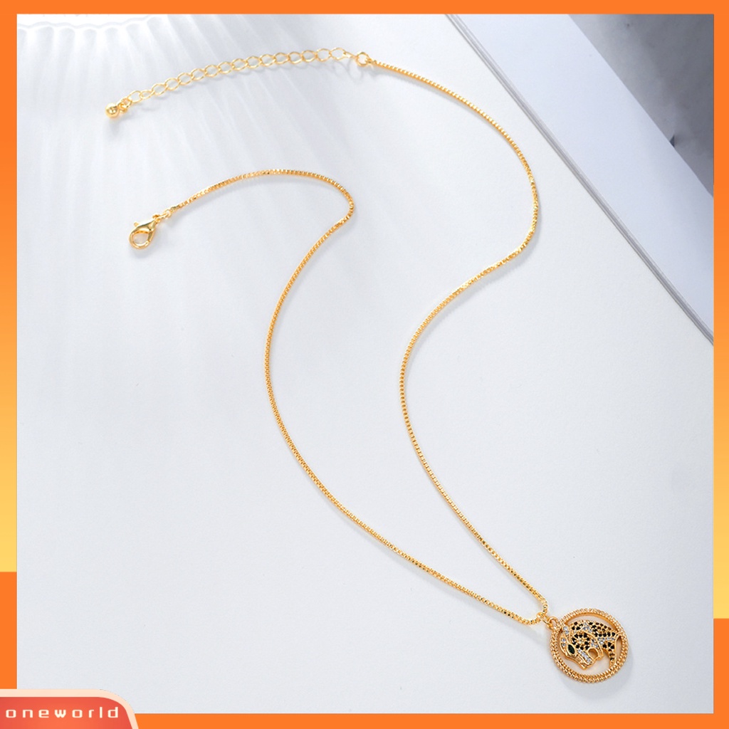 [EONE] Liontin Kalung Cubic Zirconia Halus Liontin Electroplating High Gloss Temperamen Leher Ornamen Tahan Luntur Indah Terang Kilau Kalung Perhiasan Aksesori