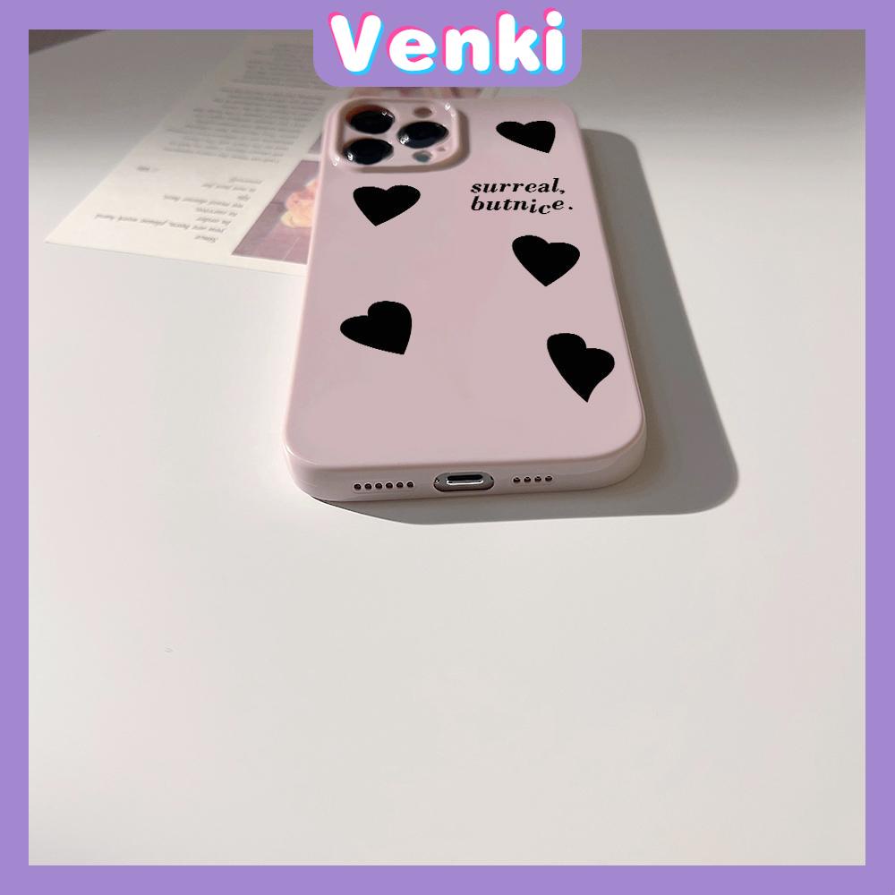 VENKI - For iPhone 11 iPhone Case Cream Glossy Soft Case TPU Shockproof Camera Cover Protection Purple Hearts Simple Compatible with iPhone 14 13 Pro max 12 Pro Max xr xs max 7 8