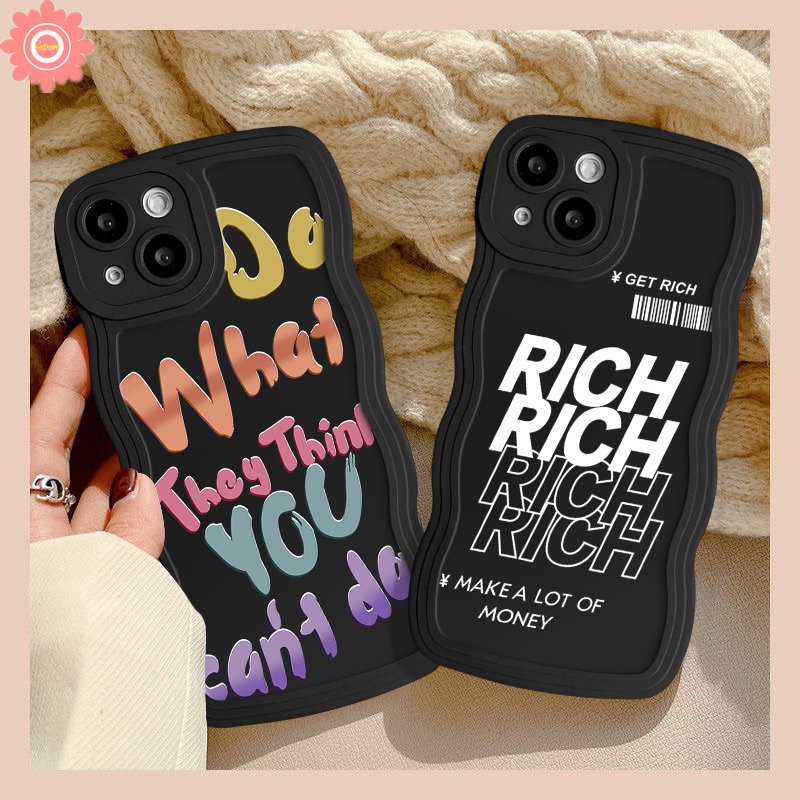 Case Untuk Redmi 12C A1 9C 9A 10C 10A 9T 9 10 A1+Redmi Note11 9s 8 10s 9 11s 11 10 Pro POCO M3 X3 NFC Pro Mi 11T Pro INS Trendy Merek Graffiti Huruf Lembut Tpu Bergelombang Sarung Sandaran Pinggir