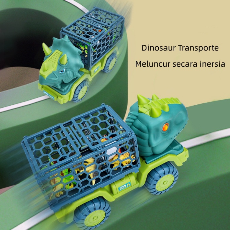 Pengangkut dinosaurus besar mainan anak-anak set Tyrannosaurus rex inersia transporter drop-proof dinosaurus kendaraan konstruksi hadiah anak laki-laki