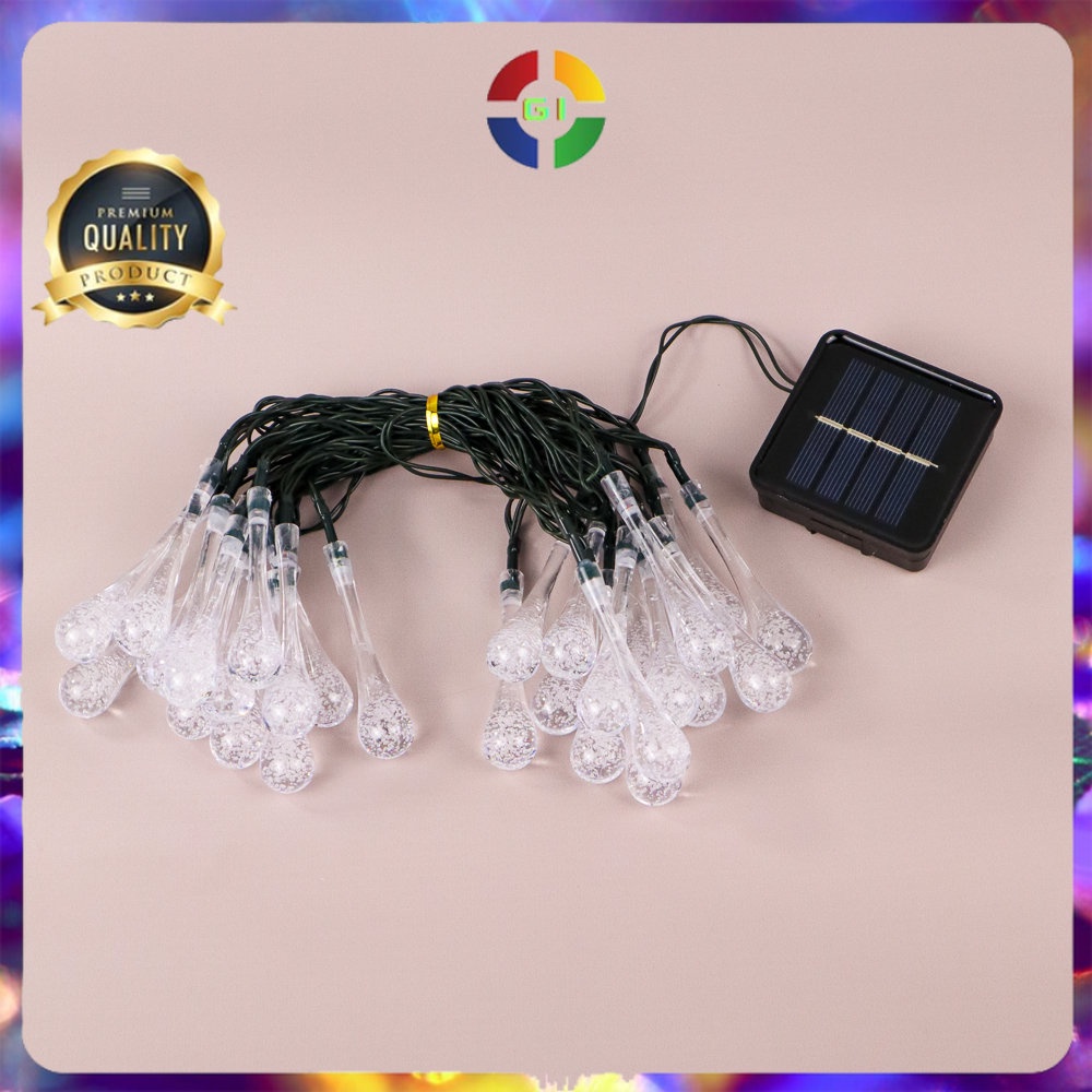 Lampu Hias String Lights Solar Panel 30 LED 8 Modes 6.5 Meter Mix Color