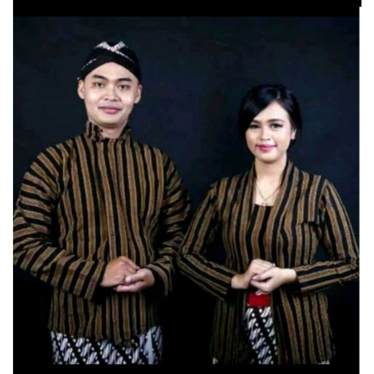 Lurik BAJU SURJAN LURIK KEBAYA LURIK ADAT TRADISIONAL JAWA SOLO JOGJA COWO CEWE LAKI PERMPUAN PRIA