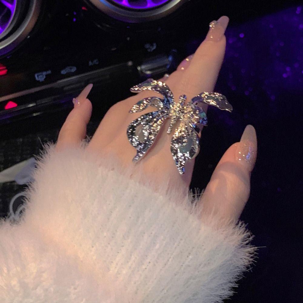 Mxbeauty Paduan Terbuka Cincin Fashion Hadiah Kreatif Mewah Paduan Chic Wanita Jari Cincin