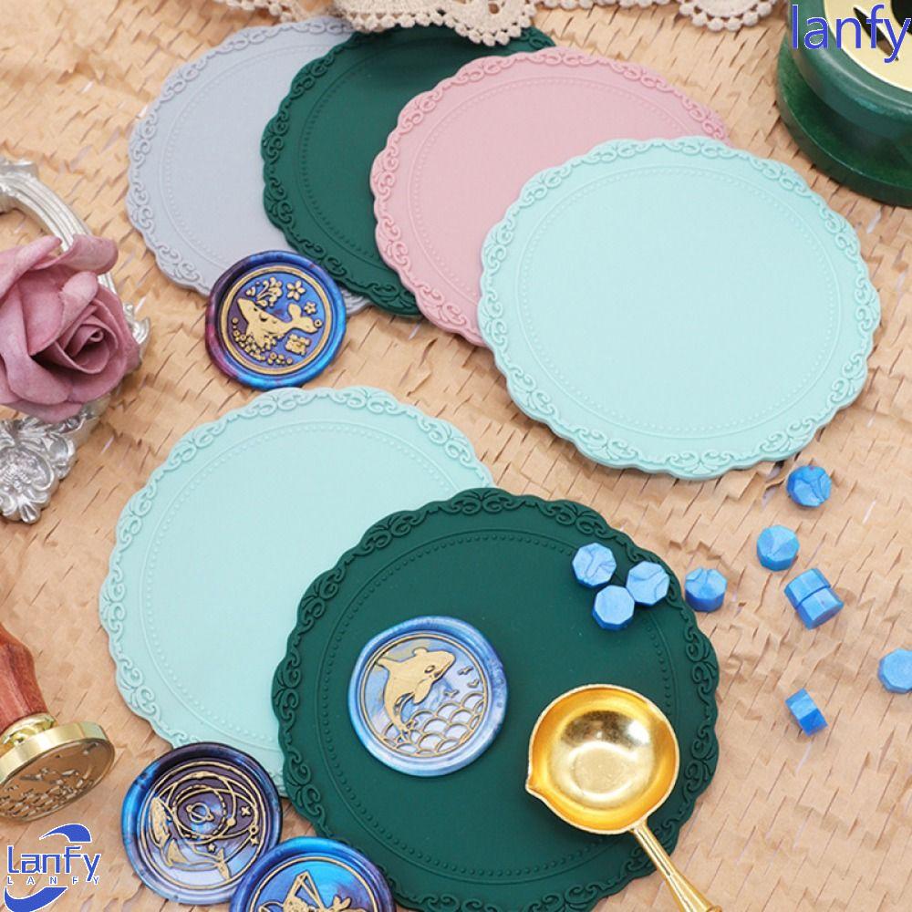 Lanfy Silicone Pad Halus Terisolasi Pesta Pernikahan Persiapan Seal Lilin Aksesori Brithday Party Sealing Wax Pad