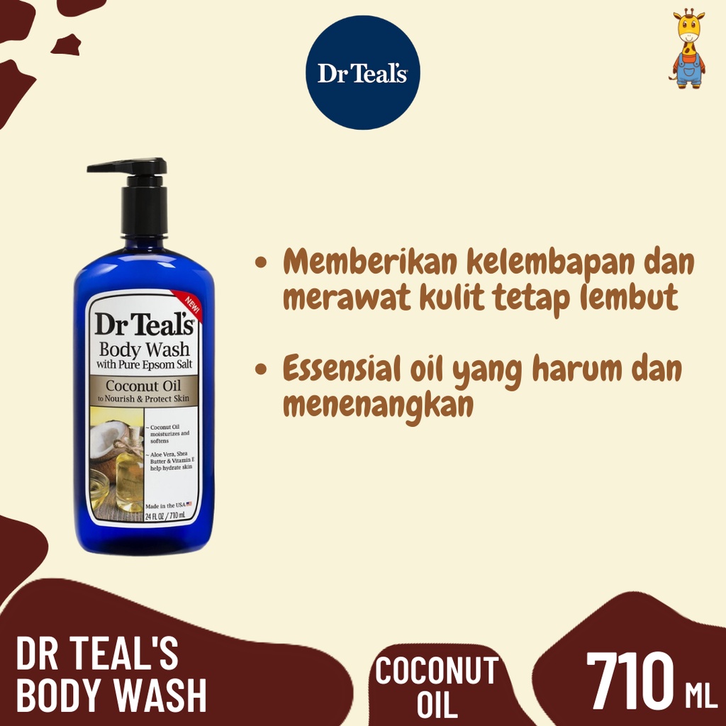 Dr Teal's Body Wash With Pure Epsom Salt 710ml
