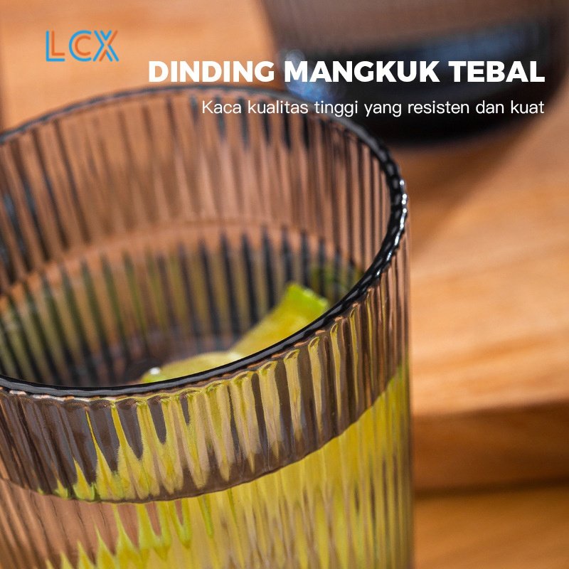 LCX 1 Set / Gelas Air Putih Gelas +  Mangkok Kaca / ​Mangkok Sayur / Mangkok Sup