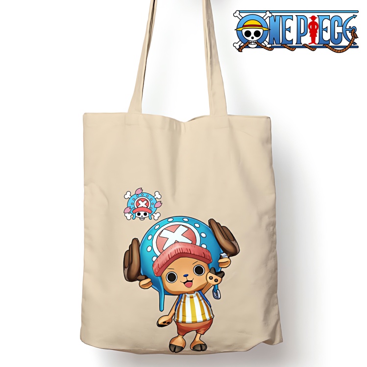 Totebag Anime One Piece Chopper Tote bag premium Totebag zipper totebag velcro Termurah mugiwara crew