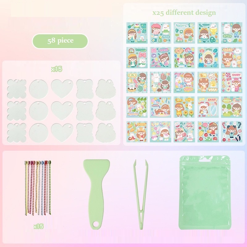 

M329 Stiker Set 5in1 Isi 23pc Motif Kartun Korea Lucu Anti Air Dekorasi Handbook Scrapbook DIY Waterproof