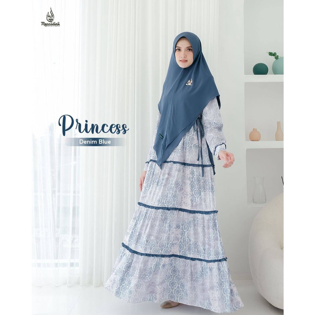 Gamis Dewasa Set khimar Princess Series Spesial Prinring By Meccadina