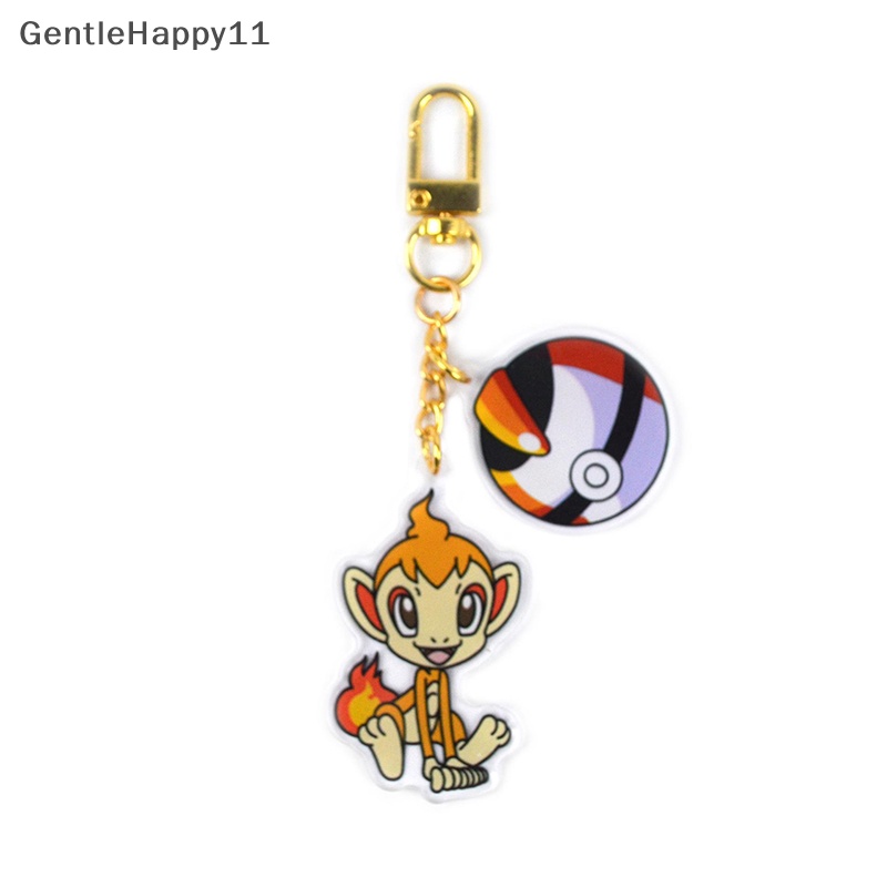 Gentlehappy 1Pc Anime Pokemon Pikachu Gantungan Kunci Akrilik Charizard Bulbasaur Gantungan Kunci Mainan id