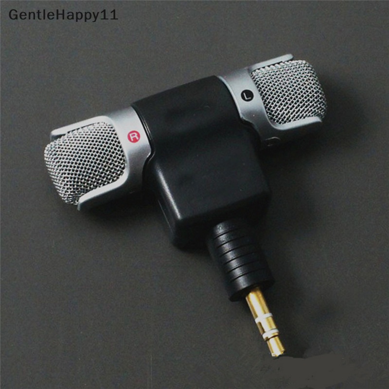 Gentlehappy New Universal Mikrofon Stereo Mini Mic Audio Untuk PC Laptop Notebook Talk 3.5mm id