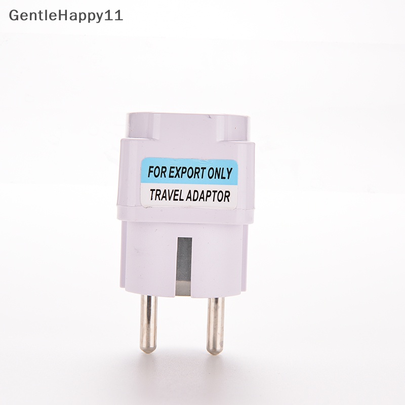 Gentlehappy New Portable UK US AU to EU Eropa Colokan Colokan Listrik Adaptor Travel Converter id