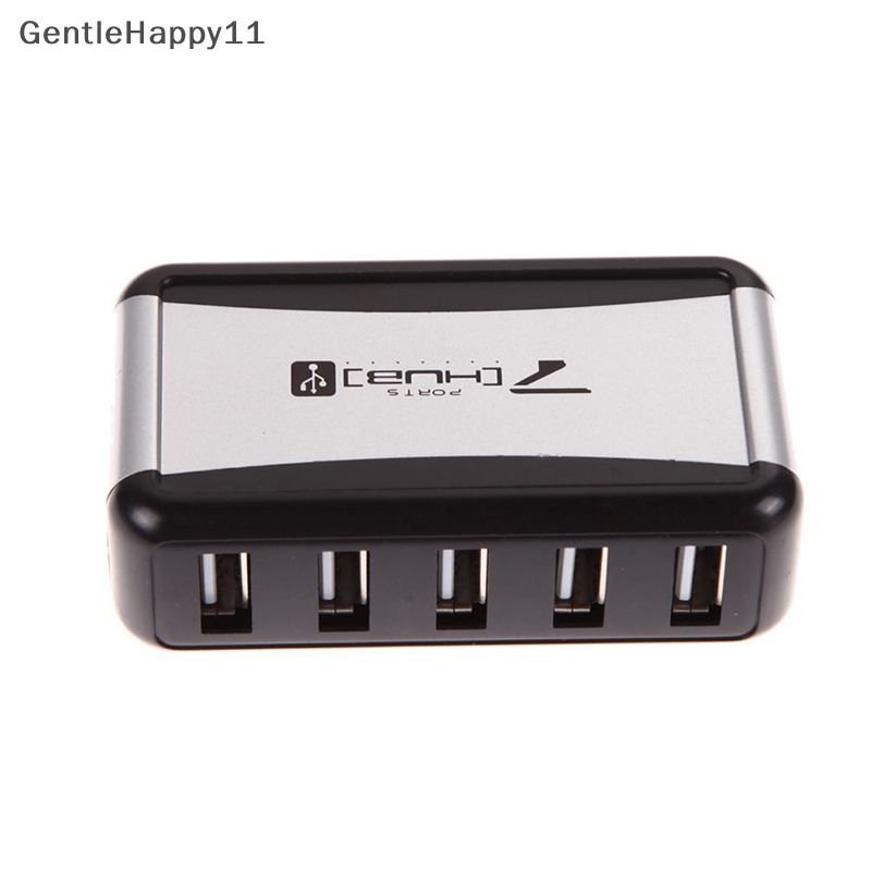 Gentlehappy USB 7-Port HUB Didukung Dengan Kabel Adaptor AC High-Speed EU/US Plug Untuk PC Laptop id